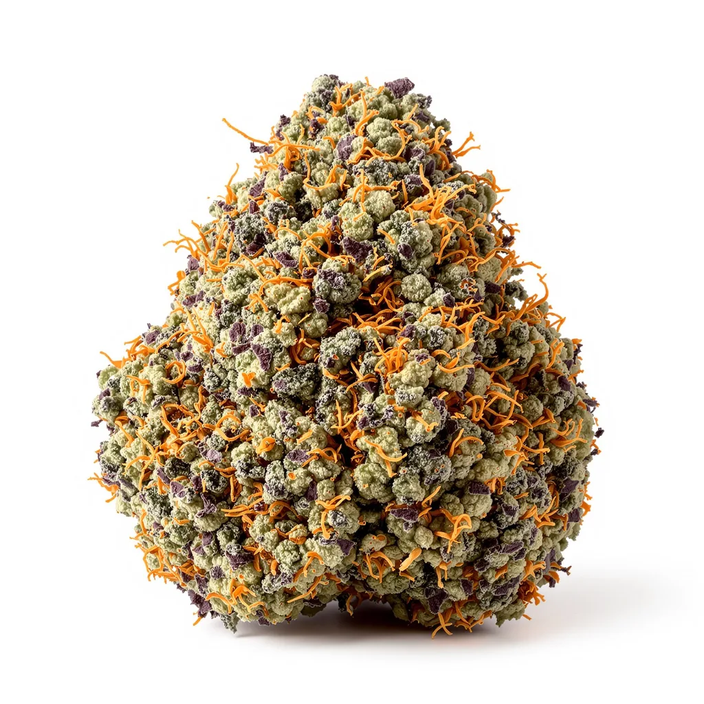 CHR Super OG 69% indica / 31% sativa — flor con tricomas visibles
