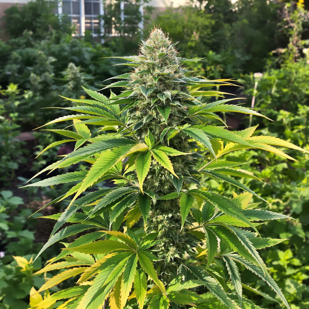 Chronic 81% indica / 19% sativa — flor con tricomas visibles