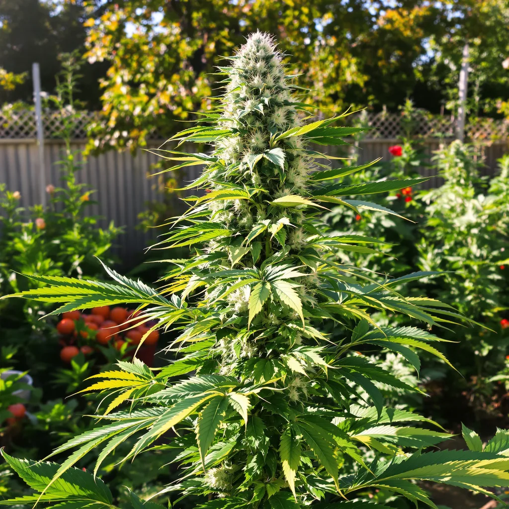 Chronic Thunder 46% indica / 54% sativa — flor con tricomas visibles