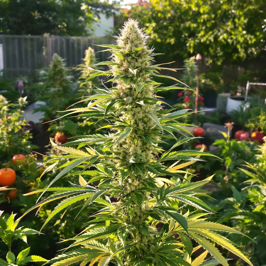 Chupacabra 58% indica / 42% sativa — flor con tricomas visibles