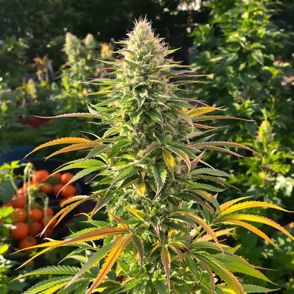 Chupacabra 58% indica / 42% sativa — flor con tricomas visibles