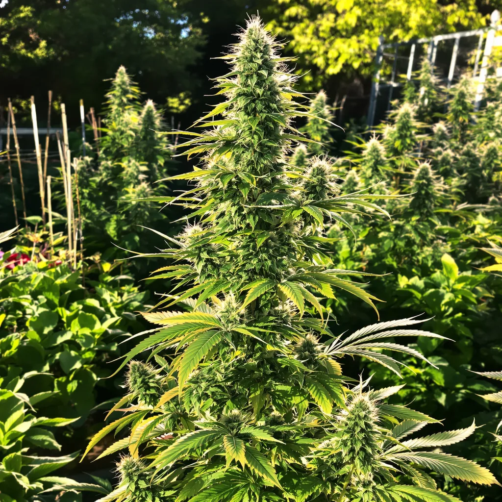 Church OG 47% indica / 53% sativa — flor con tricomas visibles