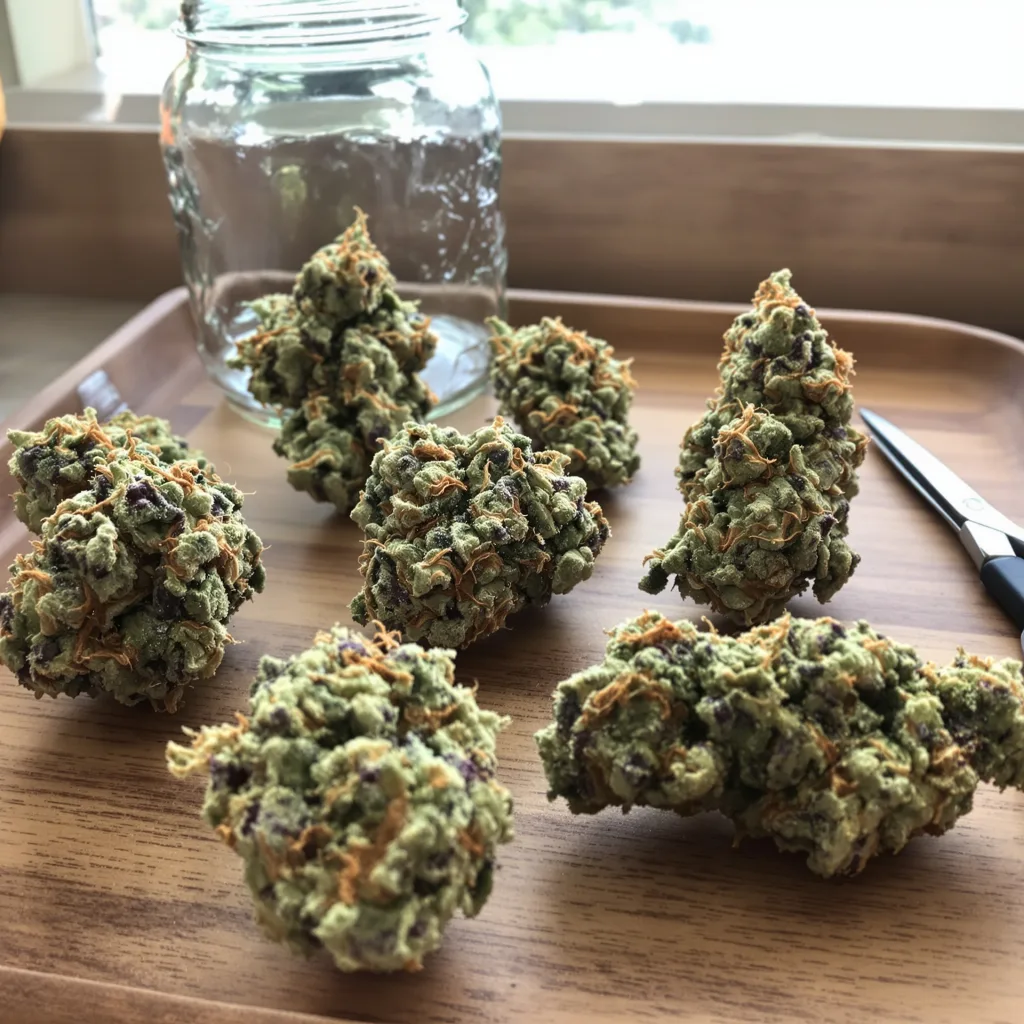 Cinex 30% indica / 60% sativa — flor con tricomas visibles