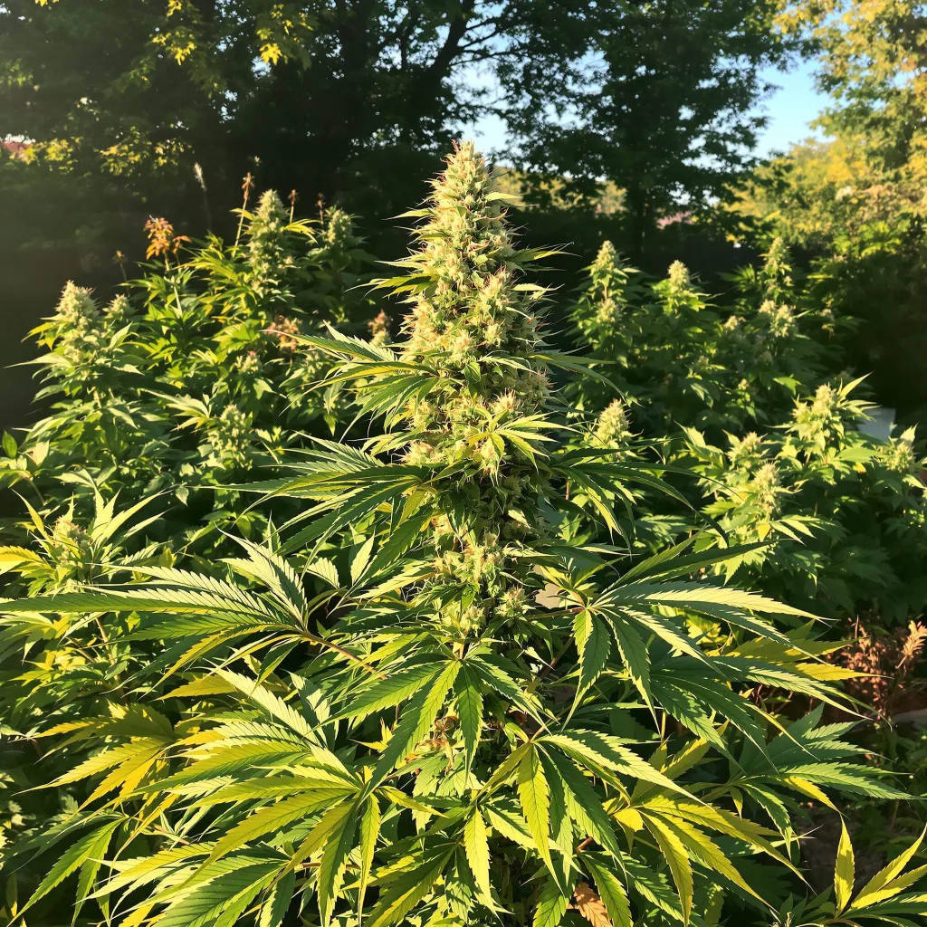 Cinex 30% indica / 60% sativa — flor con tricomas visibles