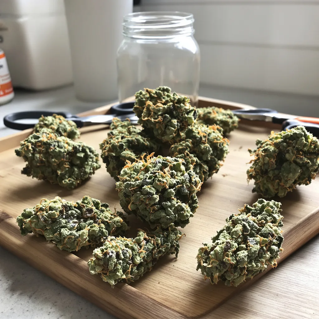 Citrix 43% indica / 57% sativa — flor con tricomas visibles