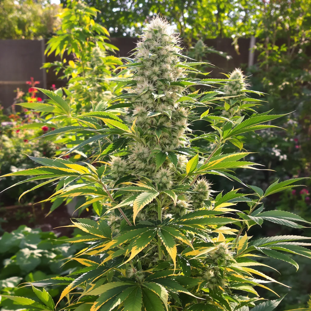 Citrix 43% indica / 57% sativa — flor con tricomas visibles
