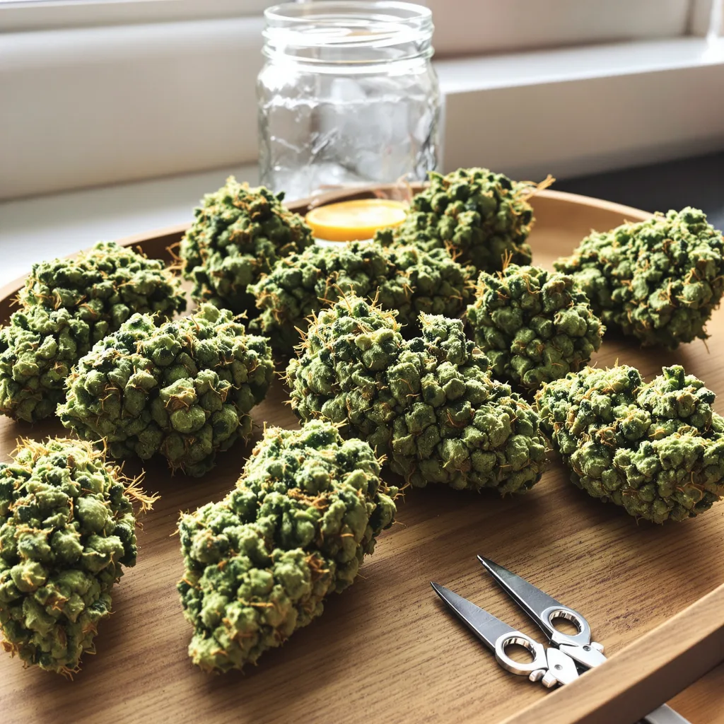 Citrus Sap 20% indica / 80% sativa — flor con tricomas visibles