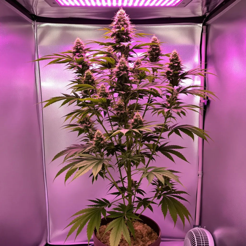Planta de cannabis Citrus Sap en fase de floración — 150-200 cm feminizada