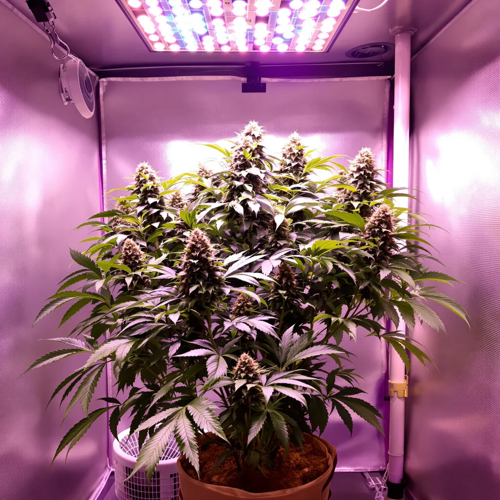 Planta de cannabis Cluster Bomb en fase de floración — 90-130 cm feminizada