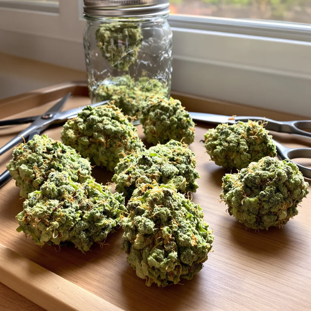 Coffee 12% indica / 88% sativa — flor con tricomas visibles