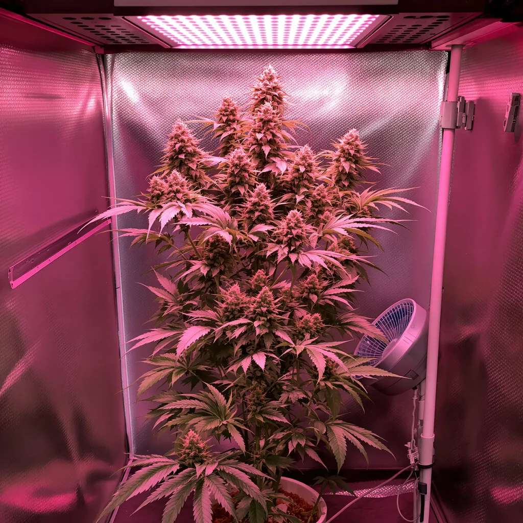 Planta de cannabis Colombian Gold en fase de floración — 60-100 cm autofloración