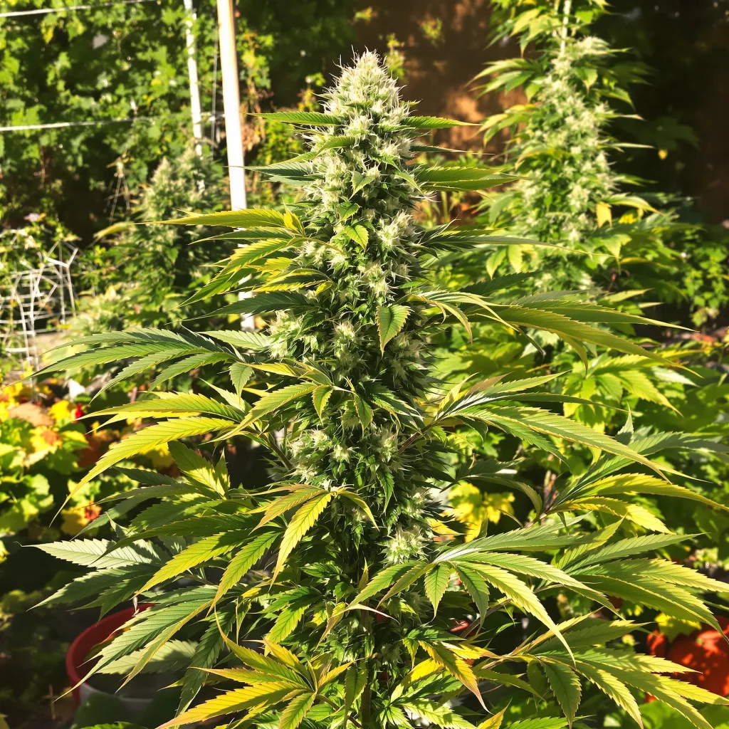Colombian Gold 40% indica / 60% sativa — flor con tricomas visibles