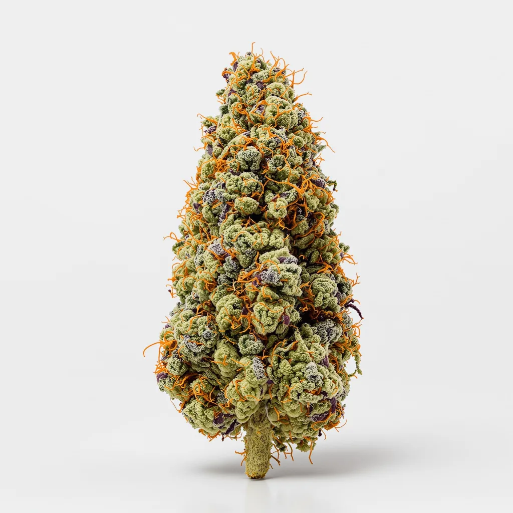 Colombian Gold 40% indica / 60% sativa — flor con tricomas visibles