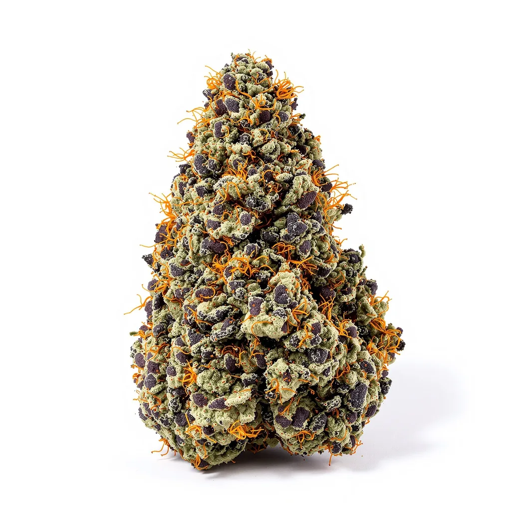 Colorado Clementines 79% indica / 21% sativa — flor con tricomas visibles