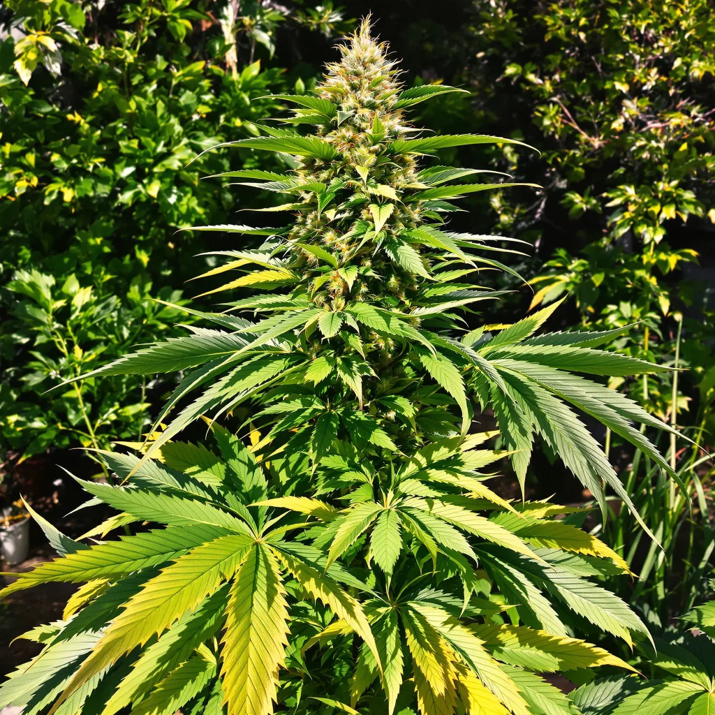 Conspiracy Kush 74% indica / 26% sativa — flor con tricomas visibles