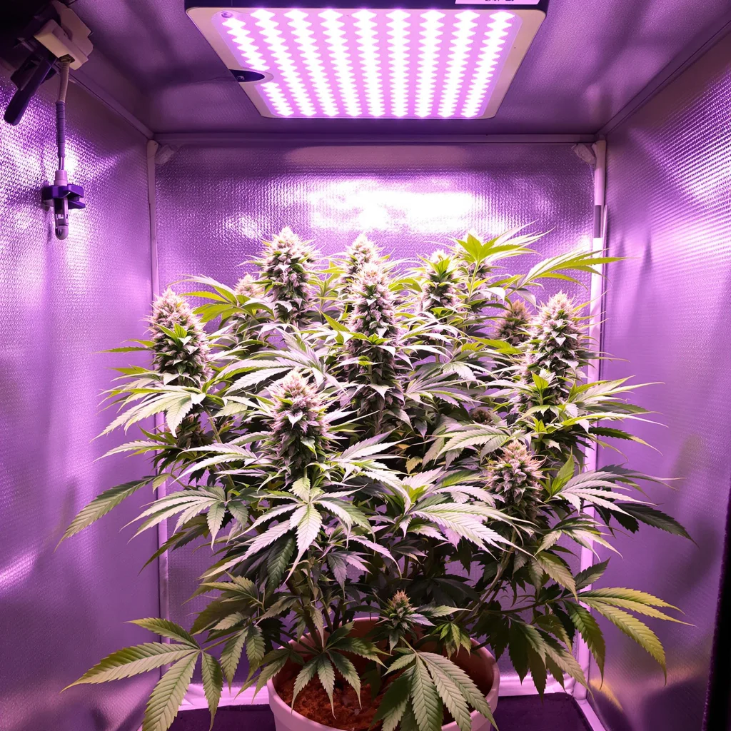 Planta de cannabis Cookie Monster en fase de floración — 90-130 cm feminizada