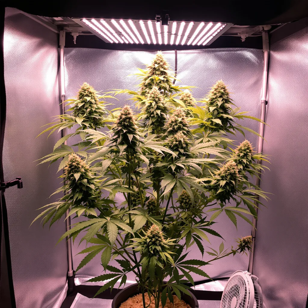 Planta de cannabis Cookie Wreck en fase de floración — 60-100 cm autofloración