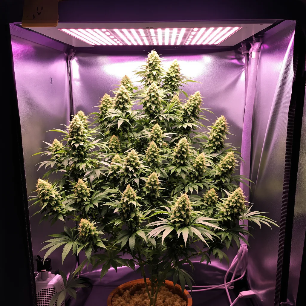 Planta de cannabis Cookies Gelato en fase de floración — 60-100 cm autofloración