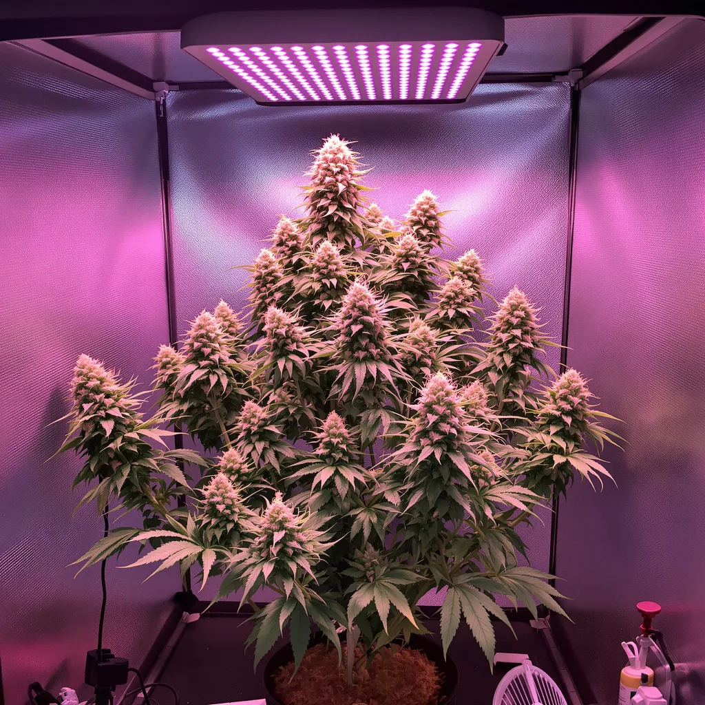 Planta de cannabis Corkscrew en fase de floración — 60-100 cm autofloración