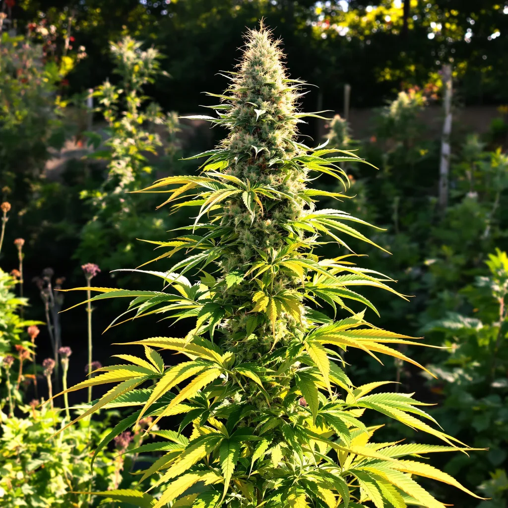 Corkscrew 57% indica / 43% sativa — flor con tricomas visibles