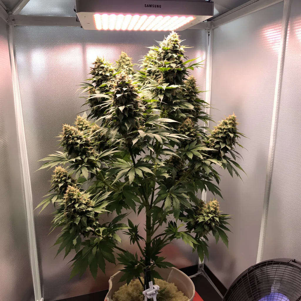 Planta de cannabis Corleone Kush en fase de floración — 60-100 cm autofloración