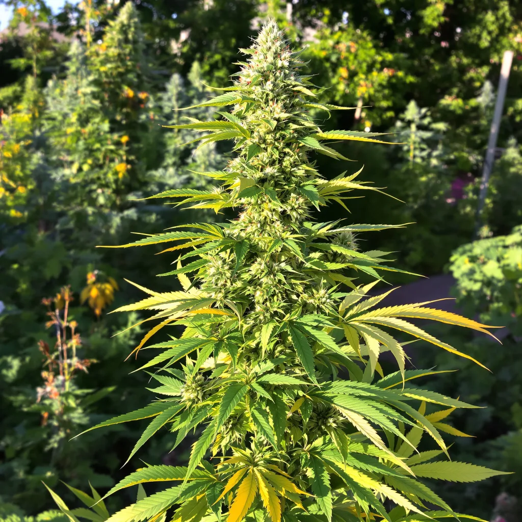 Corleone Kush 50% indica / 50% sativa — flor con tricomas visibles