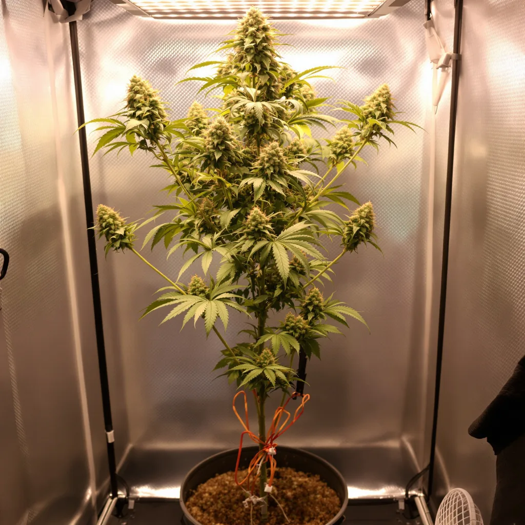Planta de cannabis Cotton Candy Kush en fase de floración — 60-100 cm autofloración