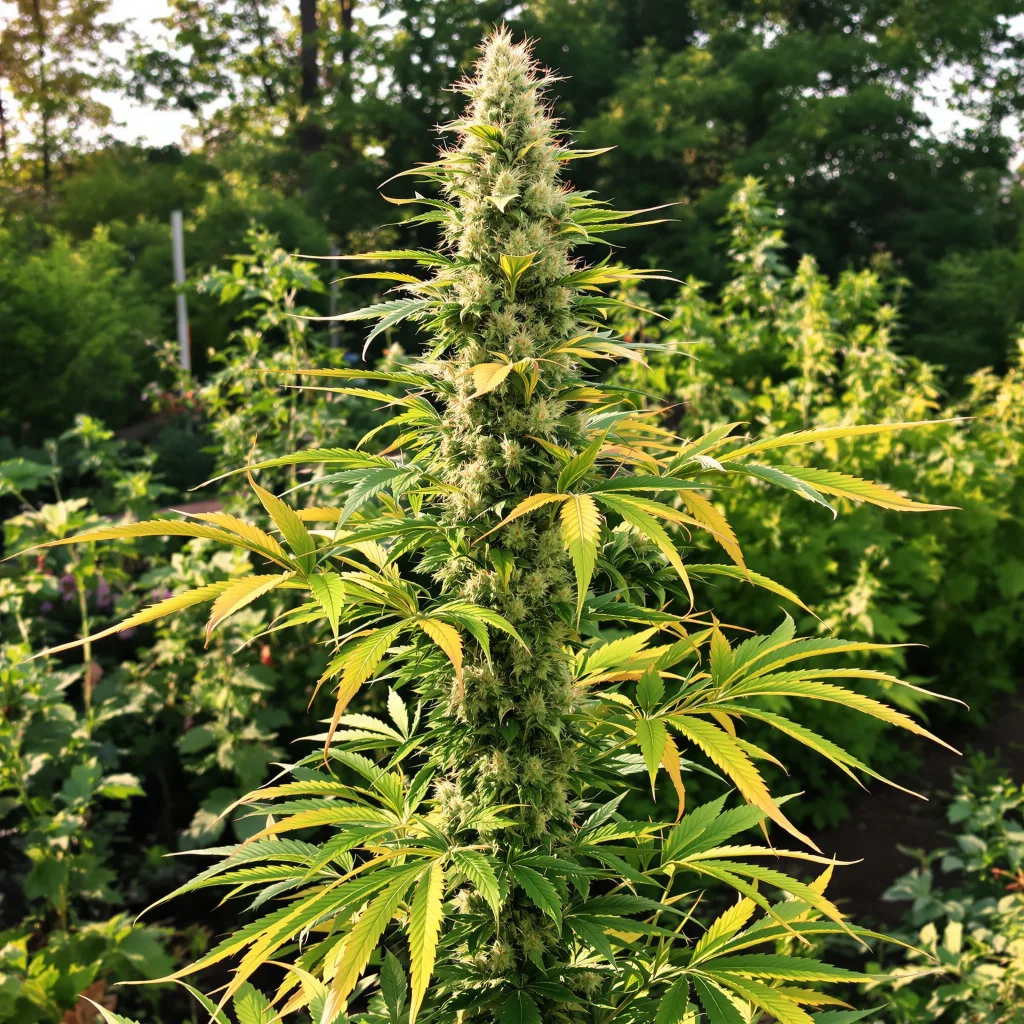 Cotton Candy Kush 50% indica / 50% sativa — flor con tricomas visibles