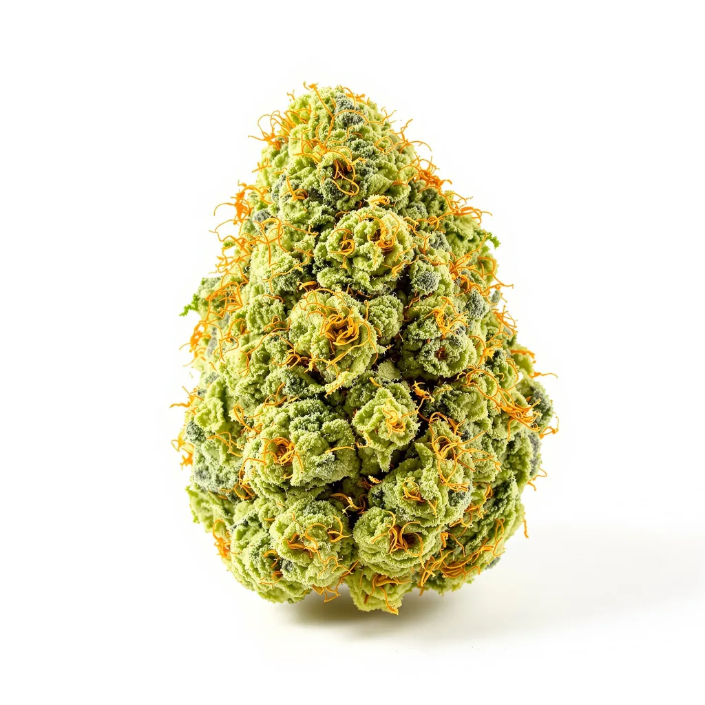 Cramnesia 19% indica / 81% sativa — flor con tricomas visibles