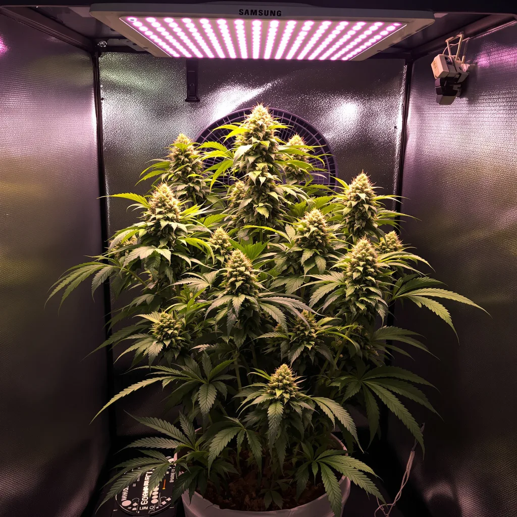 Planta de cannabis Cream en fase de floración — 60-100 cm autofloración