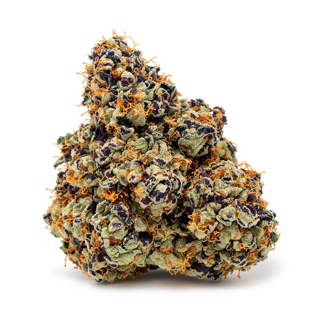 Cream Caramel 87% indica / 13% sativa — flor con tricomas visibles
