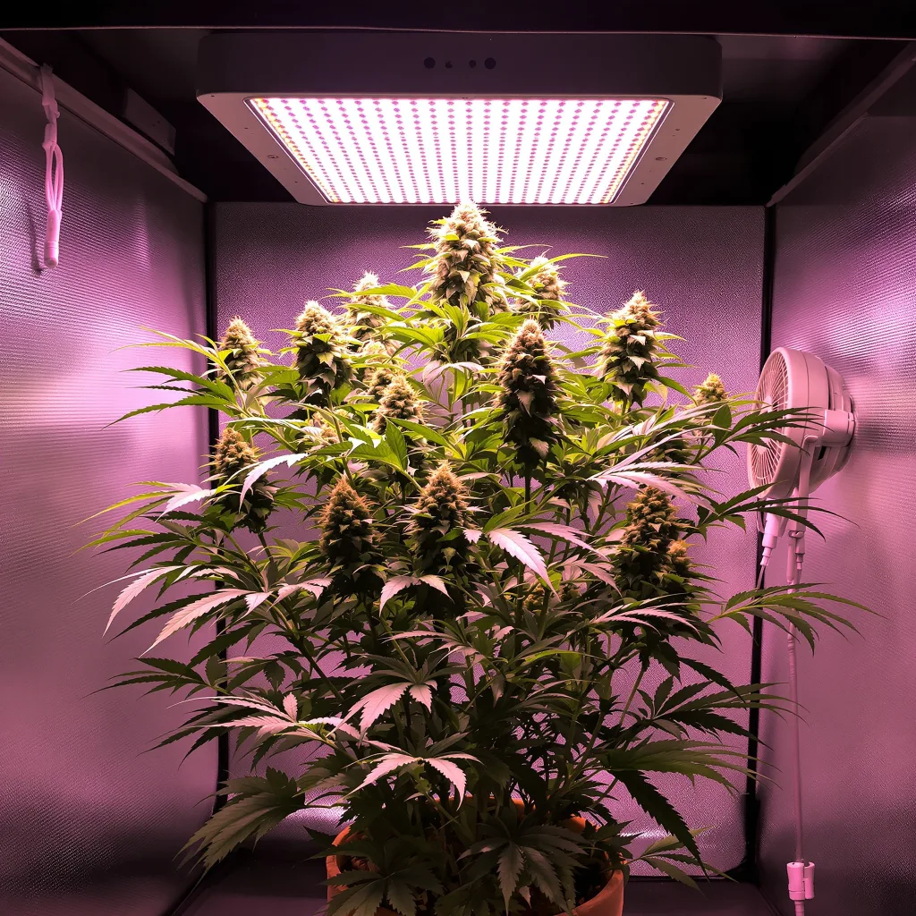 Planta de cannabis Cream Caramel en fase de floración — 90-130 cm feminizada