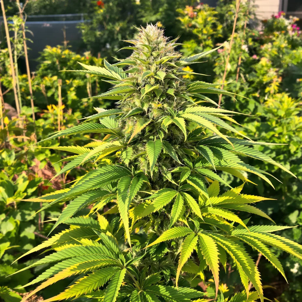 Cream Caramel 87% indica / 13% sativa — flor con tricomas visibles