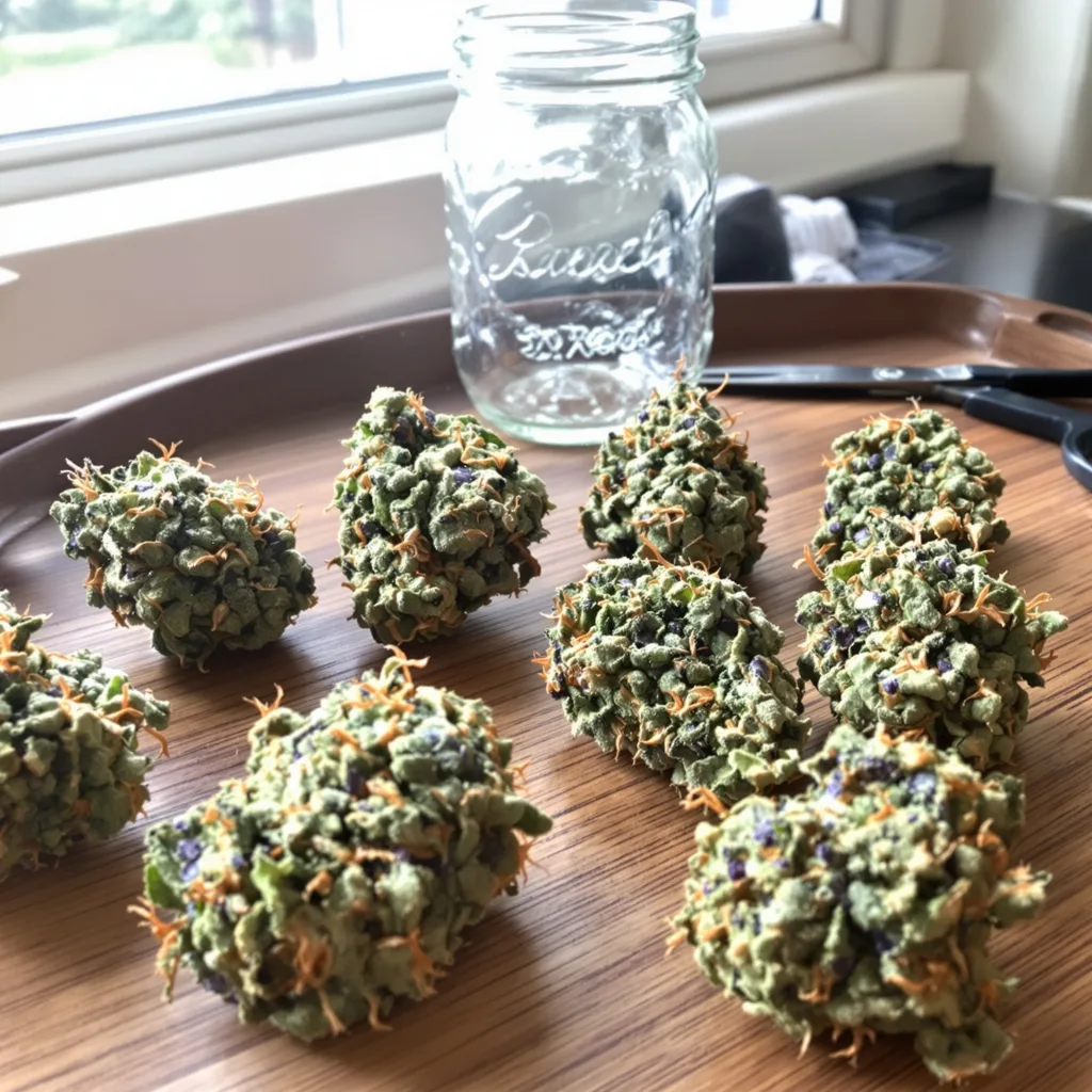 Critical 47 58% indica / 42% sativa — flor con tricomas visibles