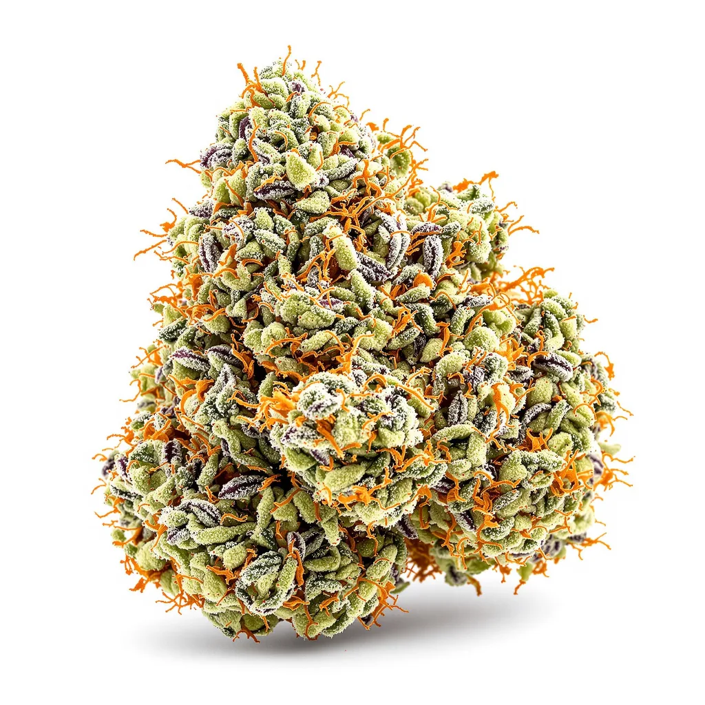 Critical 47 58% indica / 42% sativa — flor con tricomas visibles