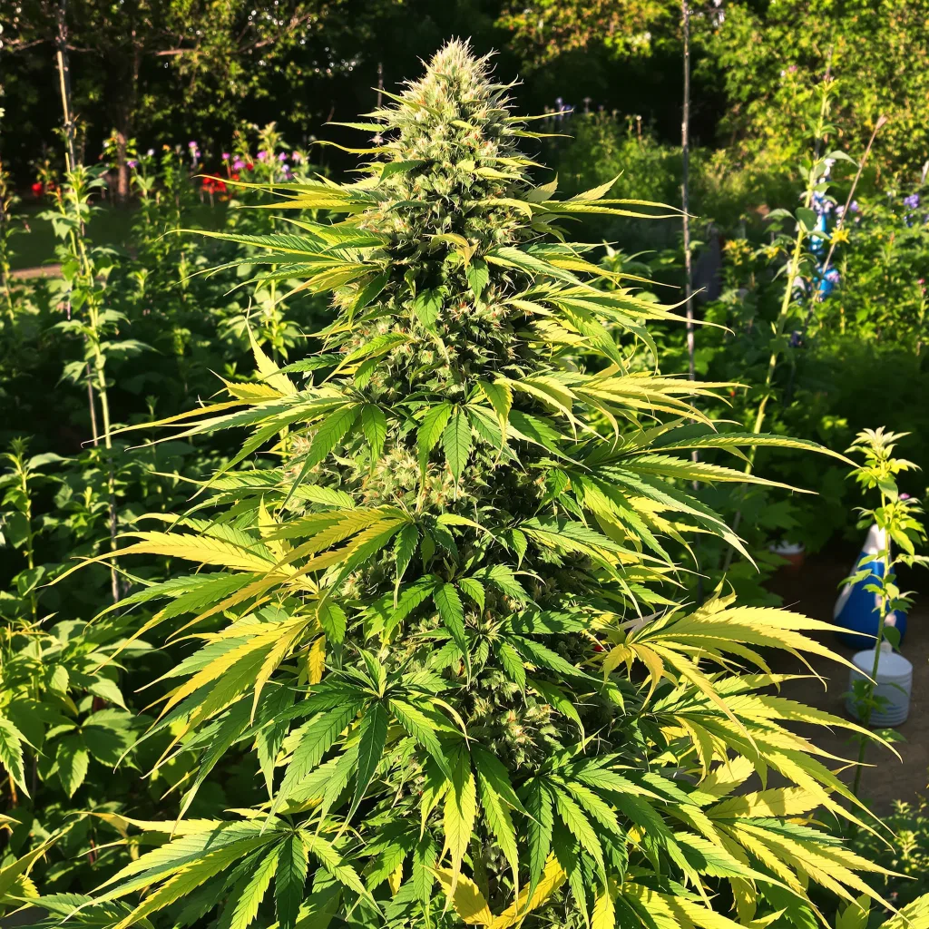 Critical Jack 50% indica / 50% sativa — flor con tricomas visibles