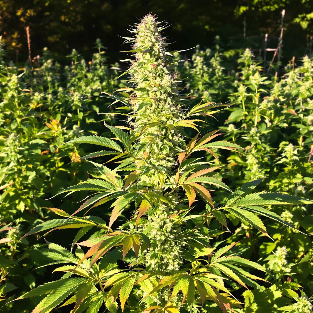 Critical Jack 50% indica / 50% sativa — flor con tricomas visibles