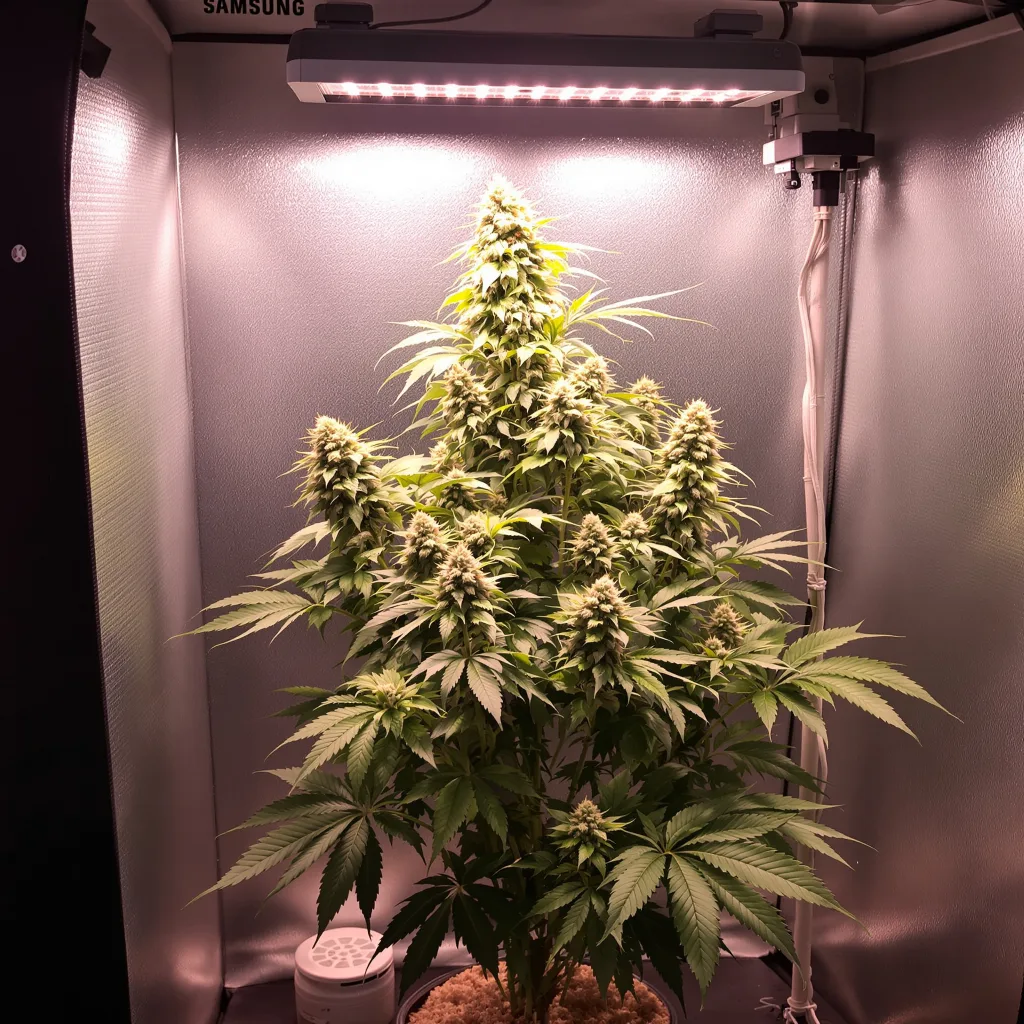 Planta de cannabis Critical Kush en fase de floración — 60-100 cm autofloración