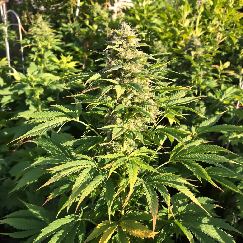 Critical Kush 87% indica / 13% sativa — flor con tricomas visibles