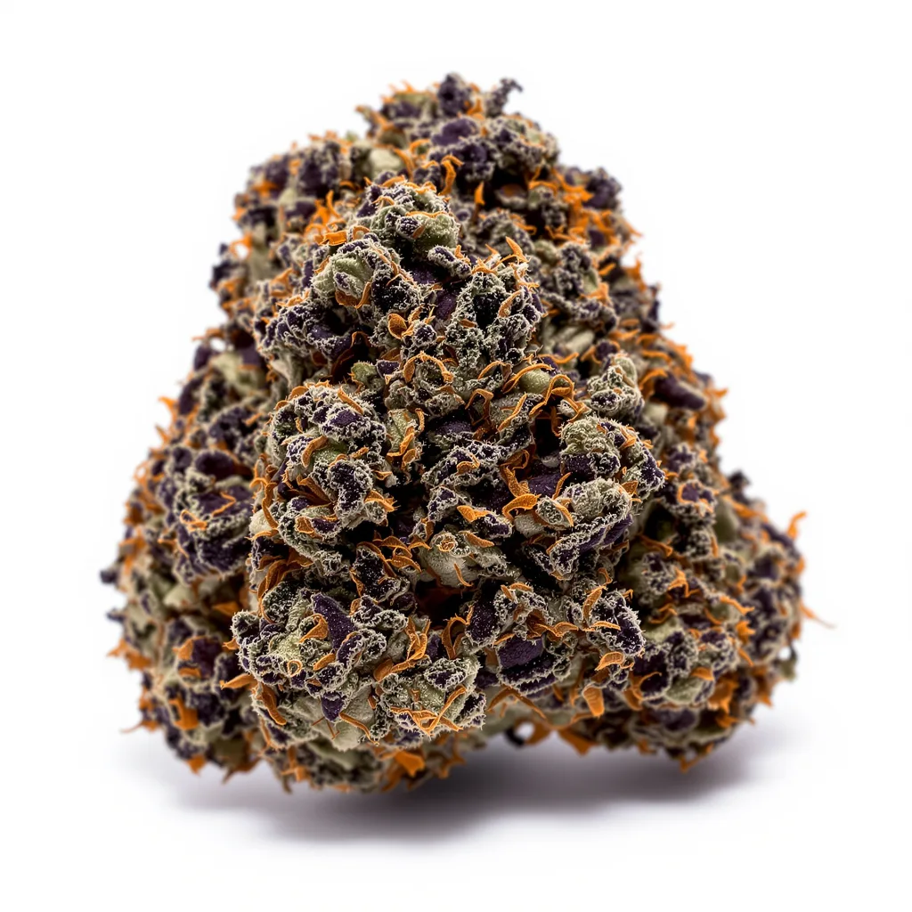 Critical Kush 87% indica / 13% sativa — flor con tricomas visibles