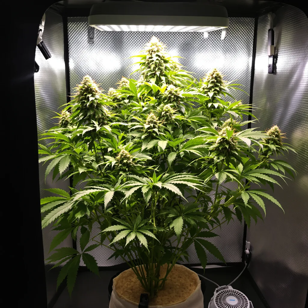 Planta de cannabis Critical Kush en fase de floración — 90-130 cm feminizada