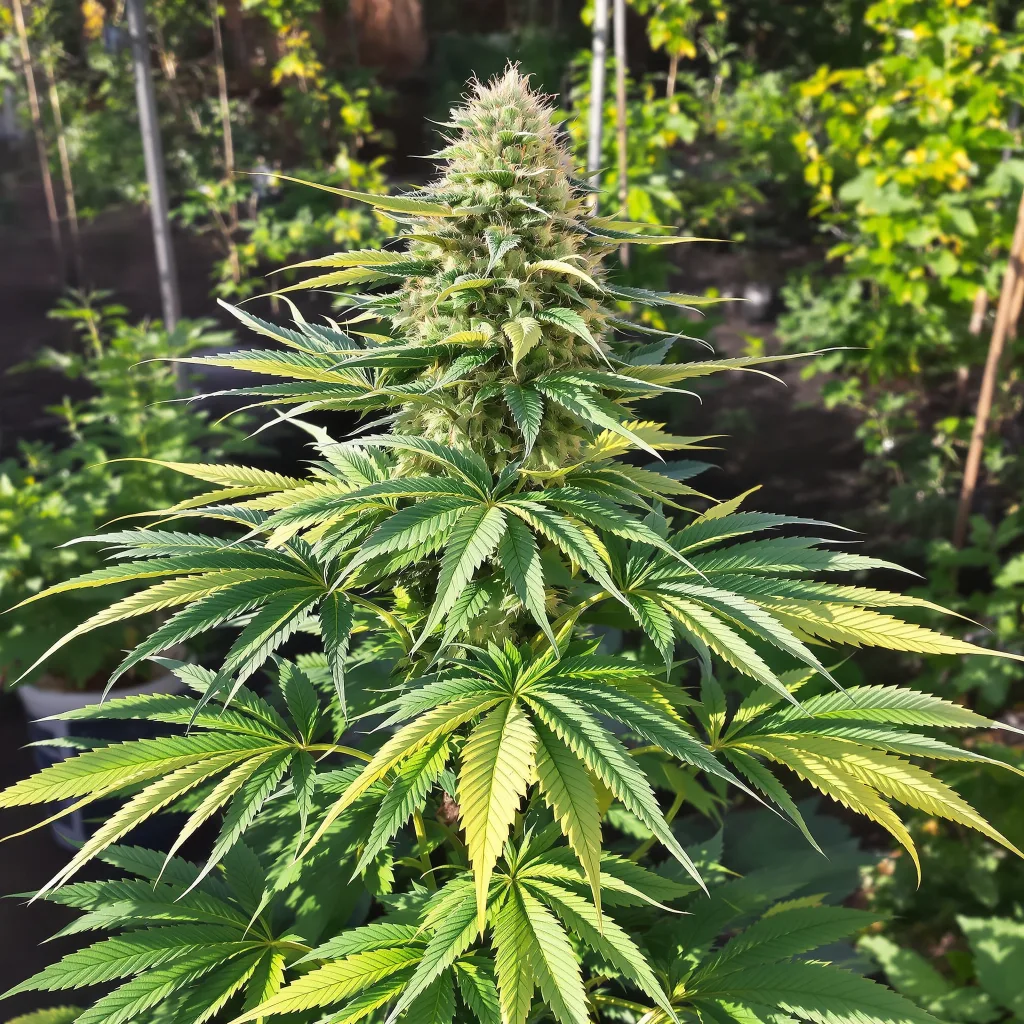 Critical Kush 87% indica / 13% sativa — flor con tricomas visibles