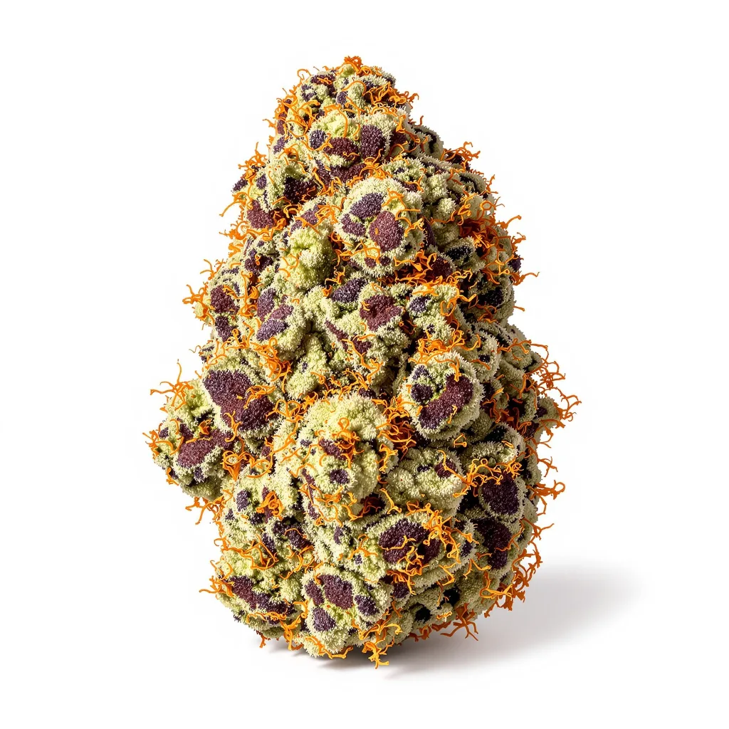 Critical Kush 87% indica / 13% sativa — flor con tricomas visibles