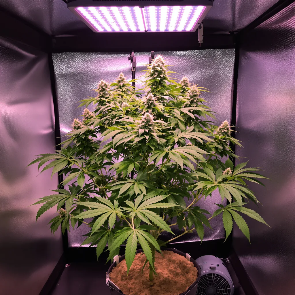 Planta de cannabis Critical Purple en fase de floración — 90-130 cm feminizada