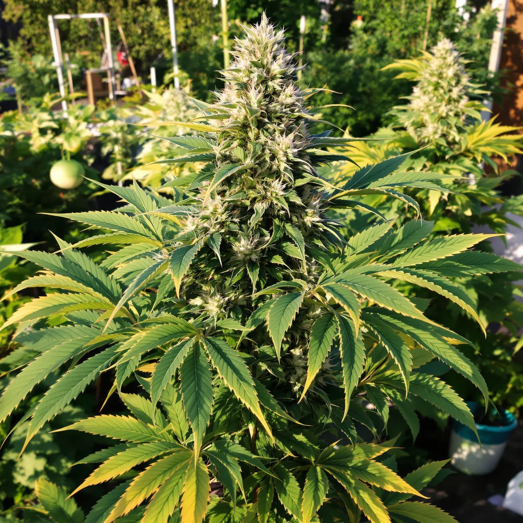 Critical Purple 70% indica / 30% sativa — flor con tricomas visibles