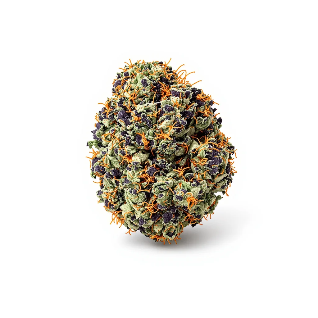Critical Sensi Star 86% indica / 14% sativa — flor con tricomas visibles