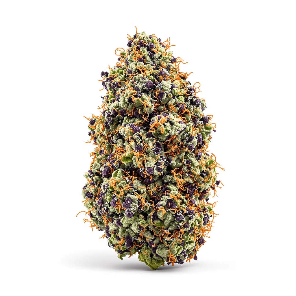 Critical Skunk 75% indica / 25% sativa — flor con tricomas visibles