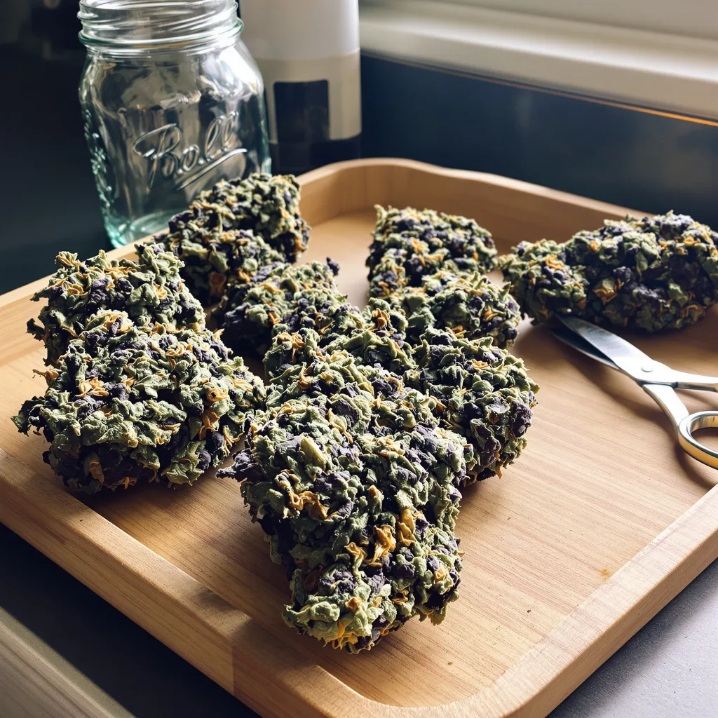 Crouching Tiger Hidden Alien 82% indica / 18% sativa — flor con tricomas visibles