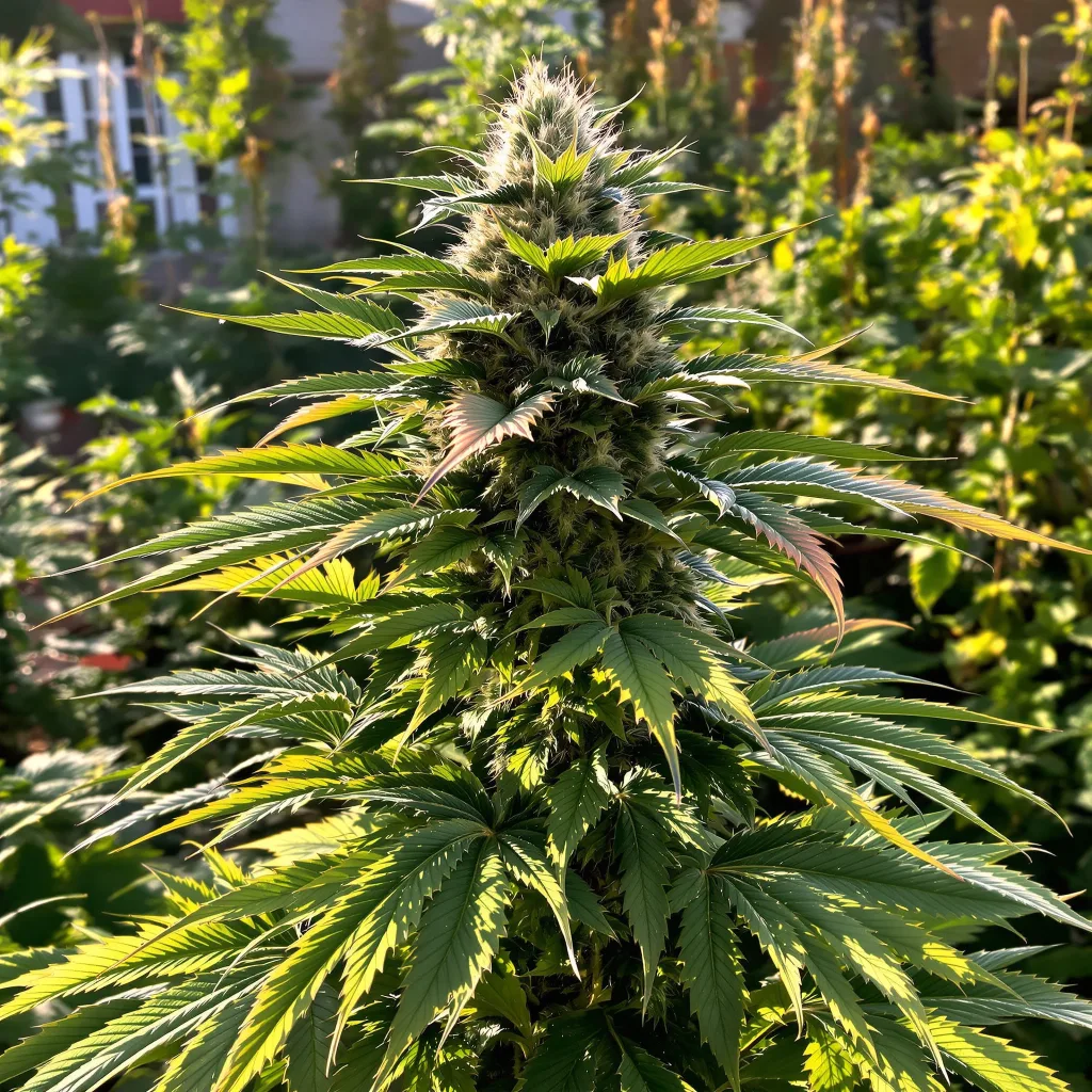 Crouching Tiger Hidden Alien 82% indica / 18% sativa — flor con tricomas visibles