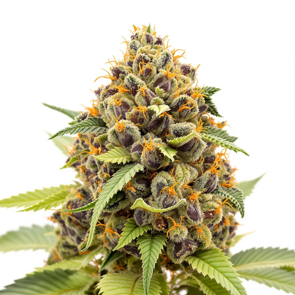 Crouching Tiger Hidden Alien 82% indica / 18% sativa — flor con tricomas visibles